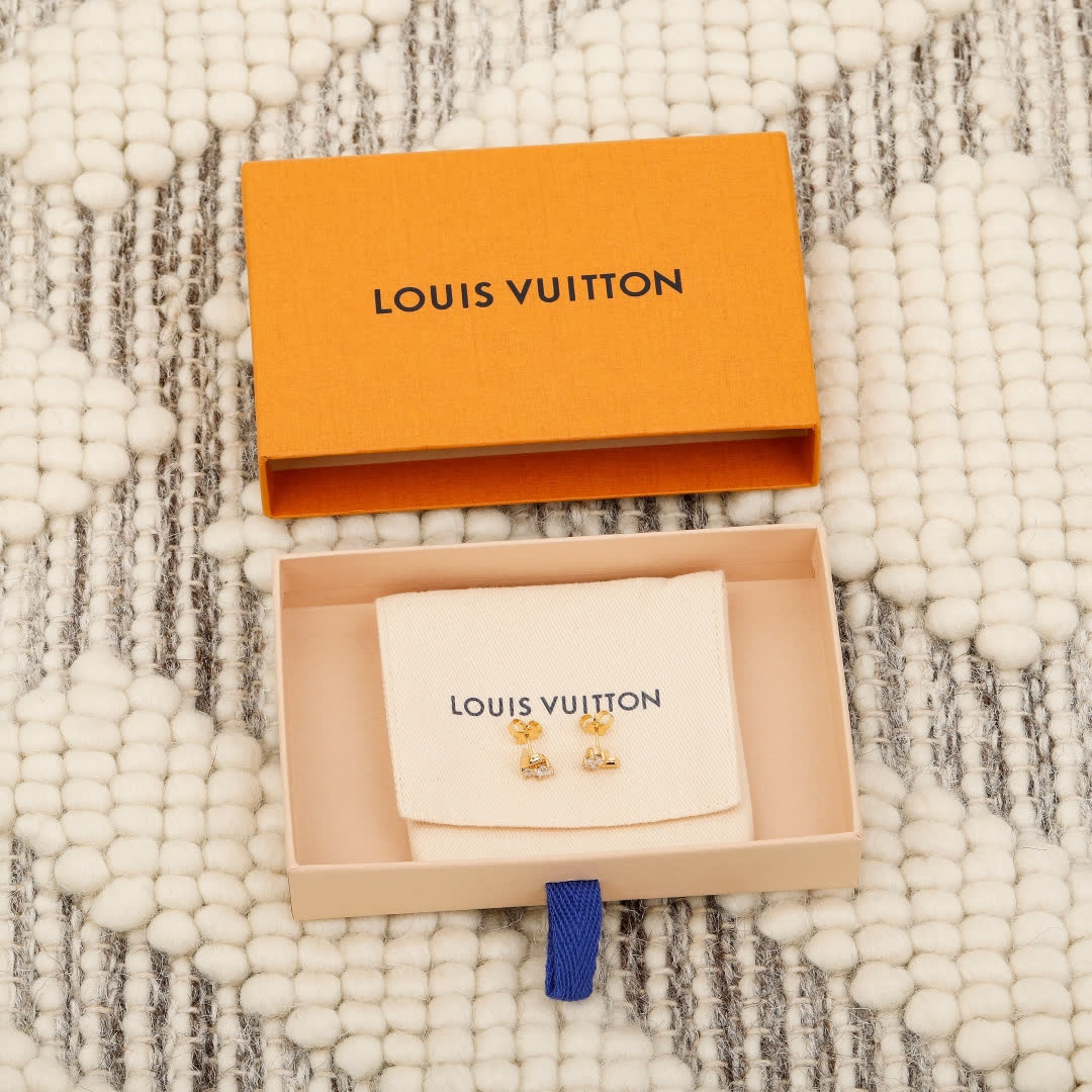 Louis Vuitton Gold Tone Earrings Louis Vuitton Gold Tone Earrings